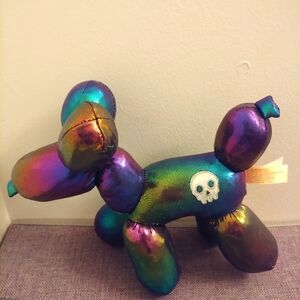 Iridescent Halloween dog plush stuffed animal 8"